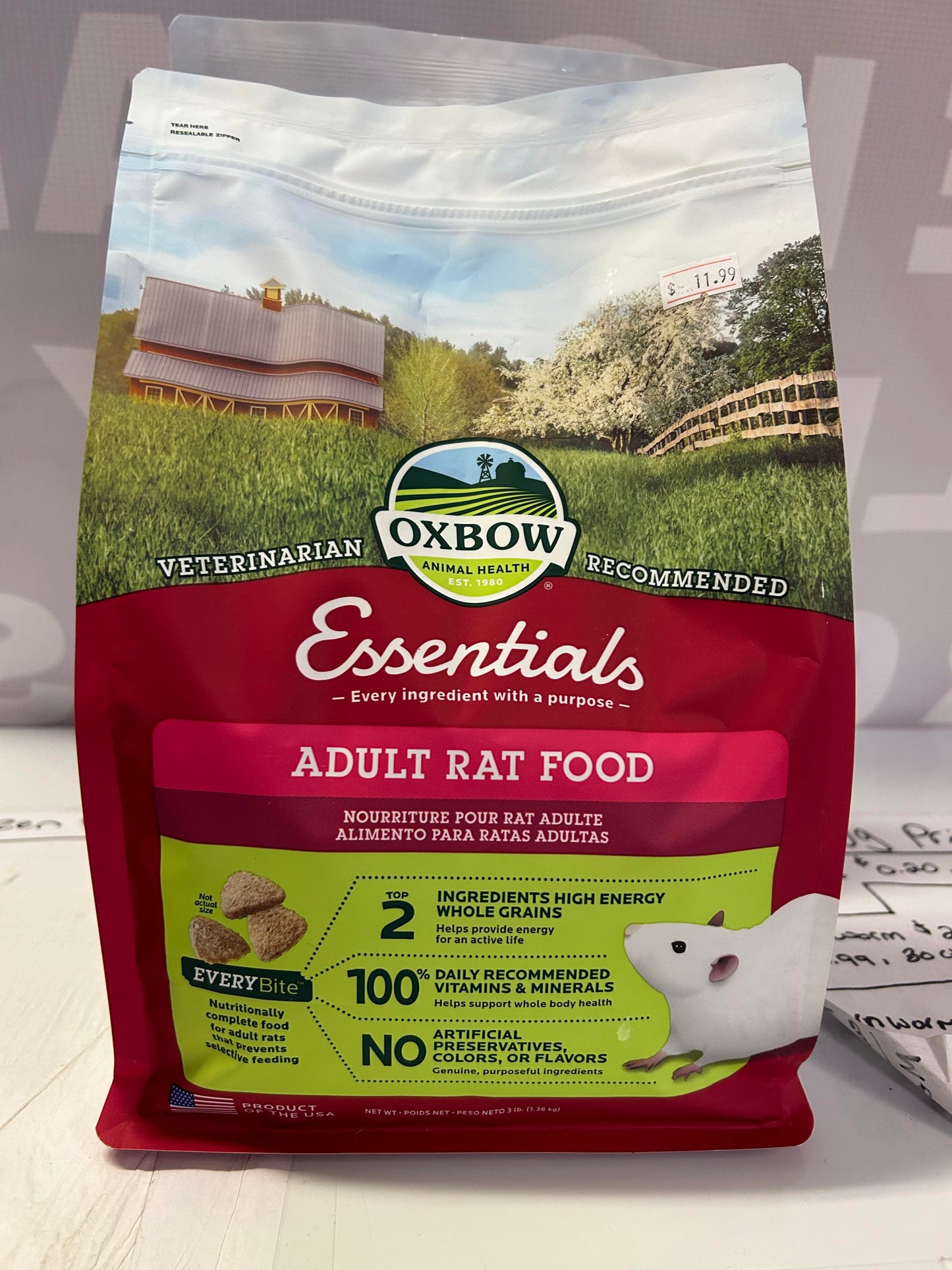 OXBOW Adult Rat Food, 3lb